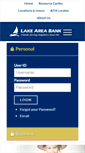 Mobile Screenshot of lakeareabank.com