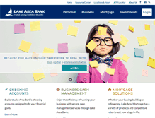 Tablet Screenshot of lakeareabank.com